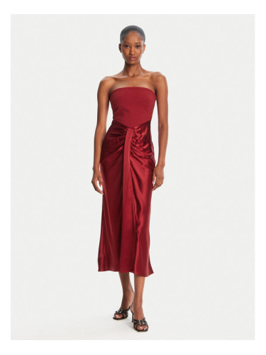 STAUD Коктейлна рокля Wayfaaring R24F2160PS Червен Slim Fit