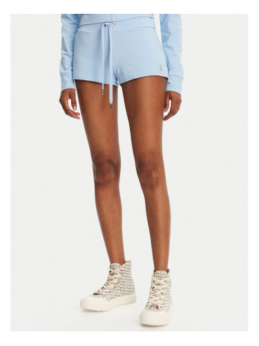 Juicy Couture Спортни шорти JCWHS125312 Светлосиньо Loose Fit