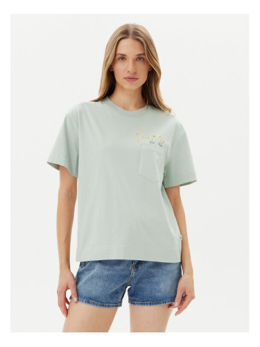 Lee Тишърт Embroidery Pocket 112363833 Зелен Relaxed Fit