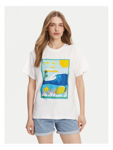 Roxy Тишърт ERJZT05899 Бял Relaxed Fit