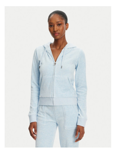 Juicy Couture Суитшърт Robertson JCAP176 Светлосиньо Slim Fit