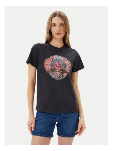Wrangler Тишърт Graphic 112362563 Черен Regular Fit