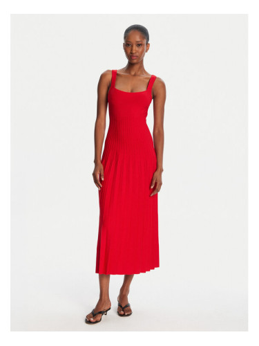 STAUD Плетена рокля Ellison R24S2213VN Червен Regular Fit