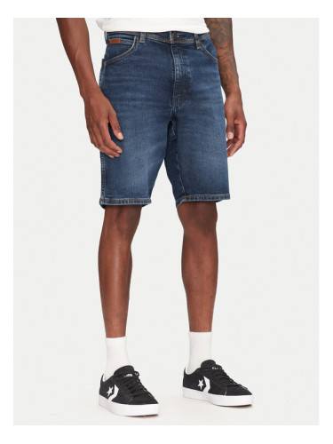 Wrangler Дънкови шорти Texas 112362506 Тъмносин Regular Fit