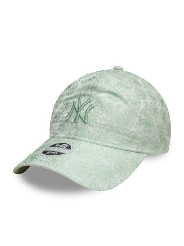 New Era Шапка с козирка New York Yankees Floral 9Twenty 60595377 Зелен