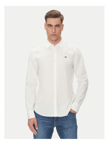 Mustang Риза Canton 1016238 Бял Slim Fit