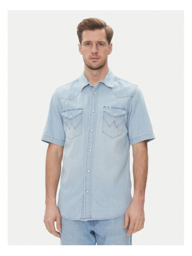 Wrangler дънкова риза Western 112362742 Син Regular Fit