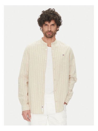 Tommy Jeans Риза DM0DM20893 Бежов Regular Fit