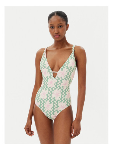 Roxy Бански костюм Hibiscus Daze ERJX103713 Бежов