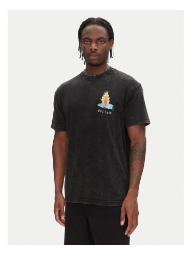 Volcom Тишърт Bob Moleema 1 A4312553 Черен Loose Fit