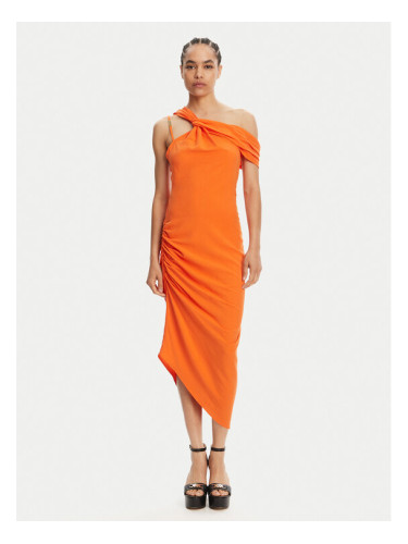 Versace Jeans Couture Коктейлна рокля 78HAO903 Оранжев Slim Fit