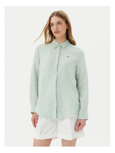 Tommy Hilfiger Риза WW0WW44679 Зелен Regular Fit