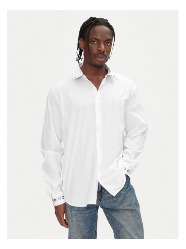 Just Cavalli Риза 78OAL2A0 Бял Relaxed Fit