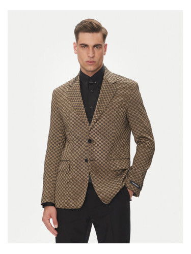 KARL LAGERFELD Сако 155106 552115 Кафяв Slim Fit