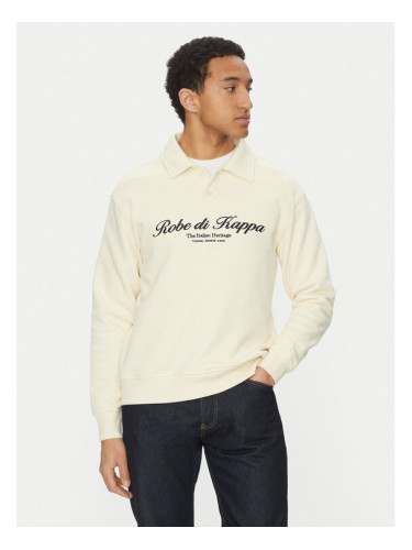 Robe di Kappa Суитшърт Robe Giovani 631373W Екрю Regular Fit