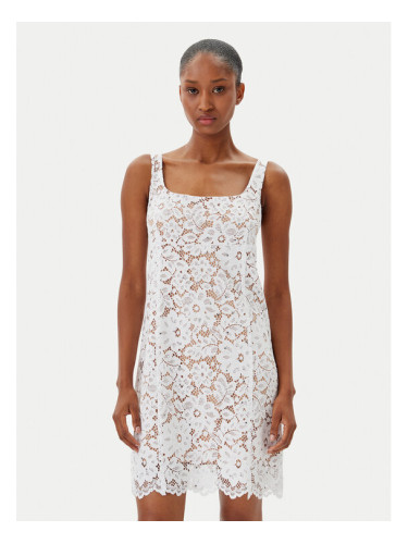 MICHAEL Michael Kors Лятна рокля MS582WGGTA Бял Slim Fit