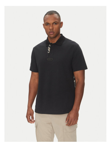 Versace Jeans Couture Тениска с яка и копчета 78GAG627 Черен Regular Fit