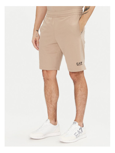 EA7 Emporio Armani Спортни шорти 8NPS65 PJVRZ U6155 Бежов Regular Fit