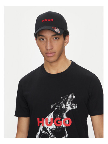 HUGO Шапка с козирка Jude 50533410 Черен