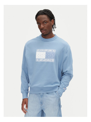 Tommy Jeans Суитшърт Paisley Flag DM0DM20832 Син Relaxed Fit