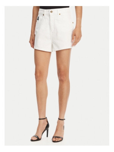 Versace Jeans Couture Дънкови шорти 78HAD514 Бял Straight Fit