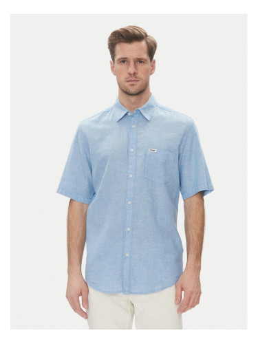 Wrangler Риза 1 Pkt 112362731 Светлосиньо Regular Fit