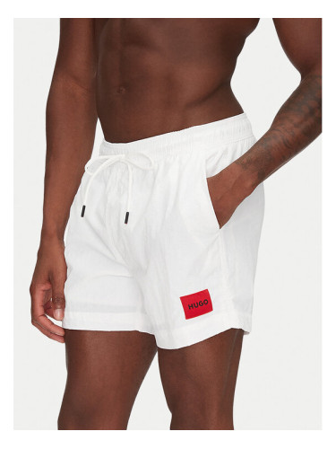 HUGO Спортни шорти Dominica 50493450 Бял Regular Fit