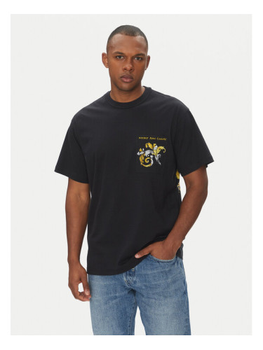 Versace Jeans Couture Тишърт 78GAH6RB Черен Regular Fit