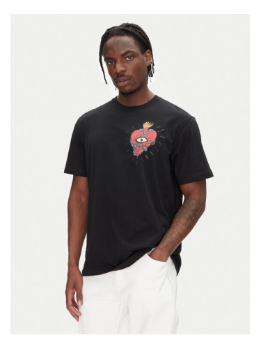 Just Cavalli Тишърт 78OAHE07 Черен Regular Fit