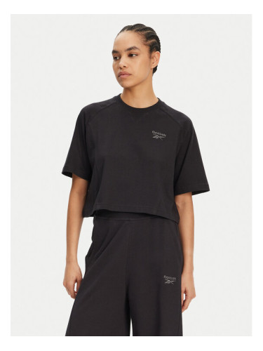 Reebok Тишърт 100214092 139-18-00 Черен Regular Fit