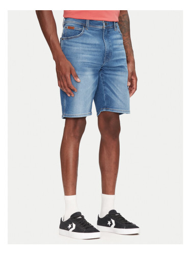 Wrangler Дънкови шорти Texas 112362505 Син Regular Fit