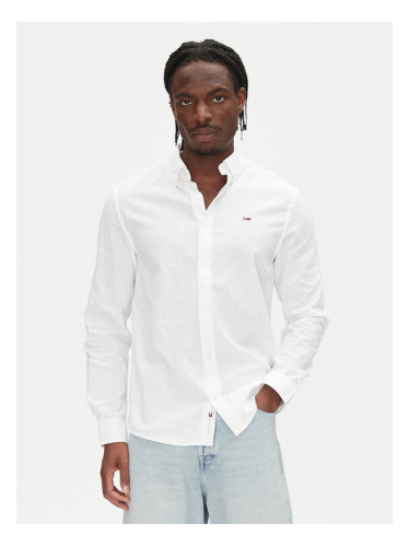 Tommy Jeans Риза DM0DM20875 Екрю Regular Fit
