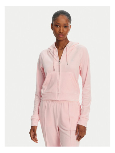 Juicy Couture Суитшърт Madison JCWA122001 Розов Slim Fit