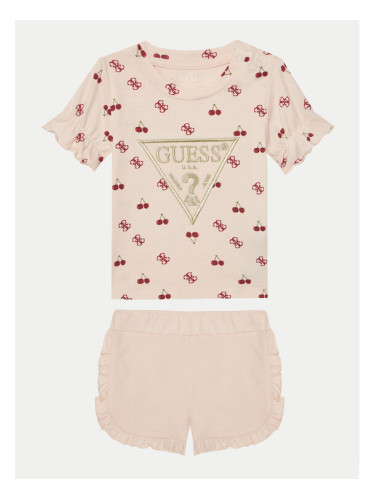 Guess Детски комплект A5GG03 K6YW4 Розов Regular Fit