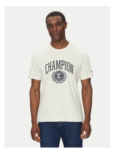 Champion Тишърт 221174 Екрю Regular Fit