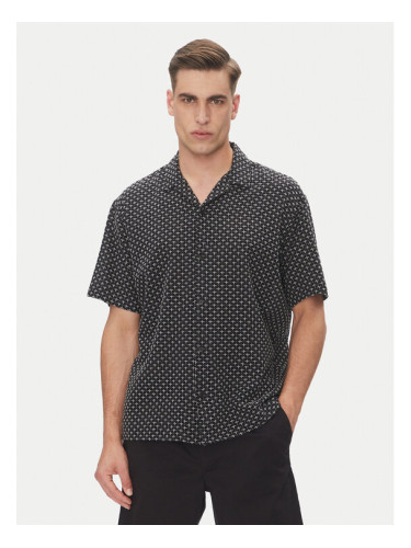 Jack & Jones Риза Luke 12277185 Черен Relaxed Fit