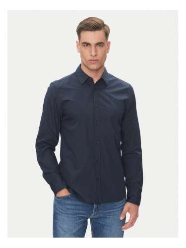 Mustang Риза Canton 1016238 Тъмносин Slim Fit