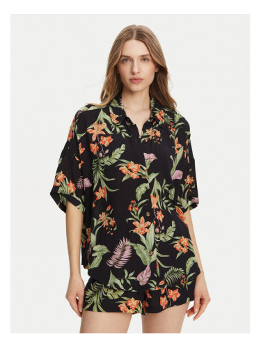 Roxy Риза ERJWT03680 Черен Relaxed Fit