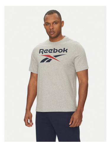 Reebok Тишърт 100217137 Сив Regular Fit