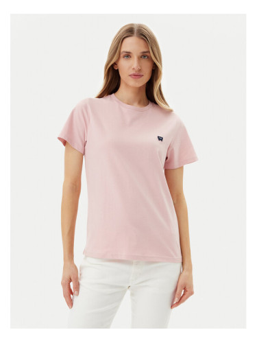 Wrangler Тишърт 112362576 Розов Regular Fit