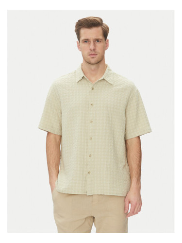 Jack & Jones Риза Dobby 12277184 Зелен Relaxed Fit