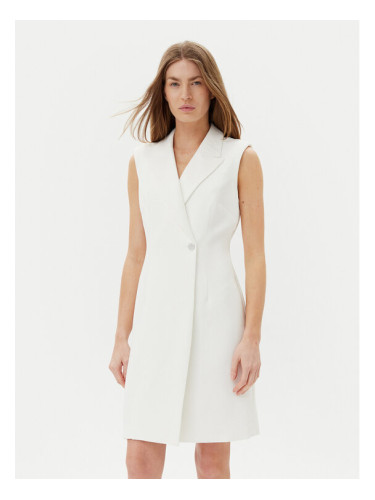 DKNY Коктейлна рокля DD5U1H66 Екрю Slim Fit