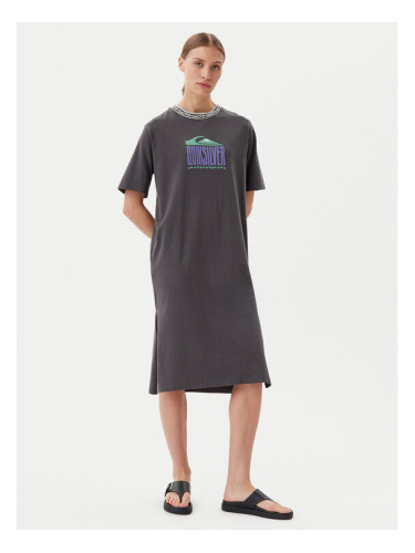 Quiksilver Ежедневна рокля EQWKD03035 Сив Relaxed Fit