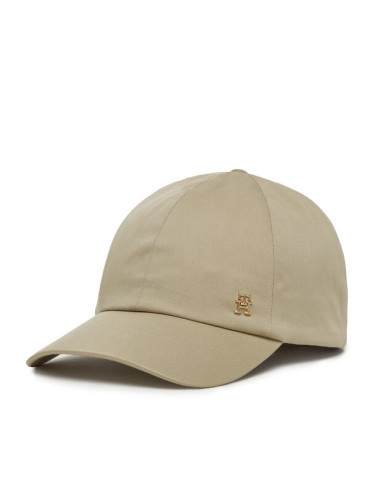 Tommy Hilfiger Шапка с козирка Elevated Chic Soft Cap AW0AW17138 Бежов