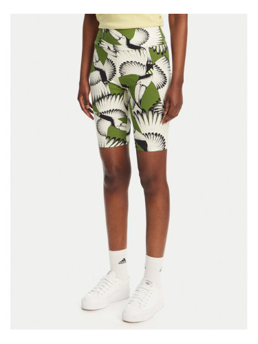 adidas Къс клин FARM JD6286 Зелен Slim Fit