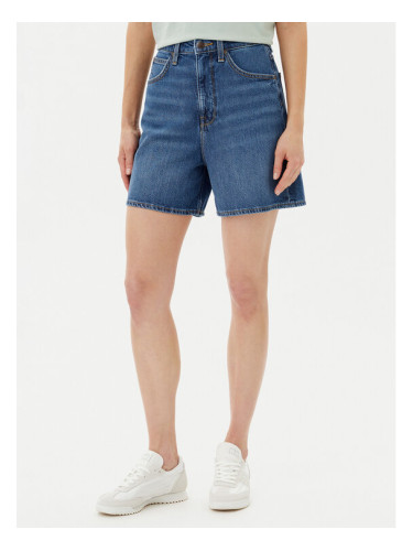 Lee Дънкови шорти Stella 112364098 Тъмносин Wide Leg