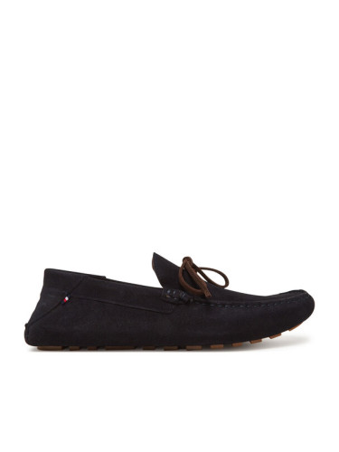 Tommy Hilfiger Мокасини Hilfiger Folded Suede Driver FM0FM05385 Тъмносин