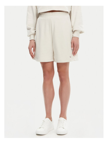 Calvin Klein Jeans Спортни шорти J20J225221 Бежов Relaxed Fit