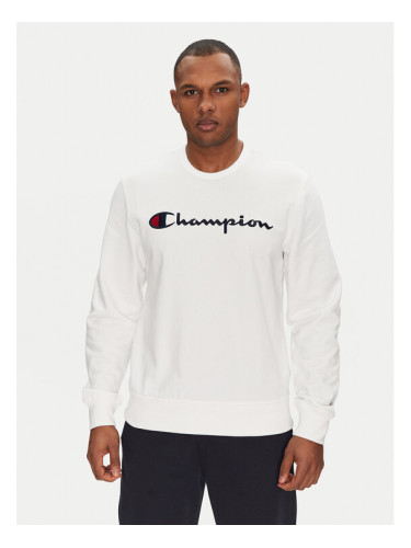 Champion Суитшърт 220727 Бял Slim Fit
