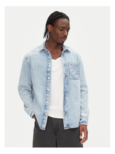 Tommy Jeans дънкова риза DM0DM21362 Син Regular Fit